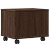 vidaXL Printer Stand with Wheels Brown Oak 41x32x34,5 cm
