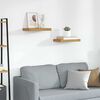vidaXL Wall Shelf 2 pcs Beige 40 x 23.5 x 4 cm Engineered Wood