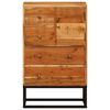 vidaXL Chest of Drawer Natural 55 x 30 x 90 cm Solid Acacia Wood