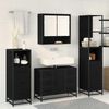 vidaXL Bathroom Furniture Set 3 pcs Black Oak Engineered Wood