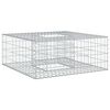 vidaXL Gabion Raised Bed Silver 100 x 100 x 40 cm Galvanised Steel