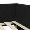 vidaXL Corner Bed Frame with Headboard Black 90 cm x 190 cm Velvet