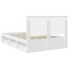 vidaXL Bed Frame with Headboard White 140 x 200 cm Solid Pine Wood