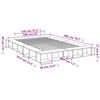 vidaXL Bed Frame without Mattress Grey Sonoma 160x200 cm