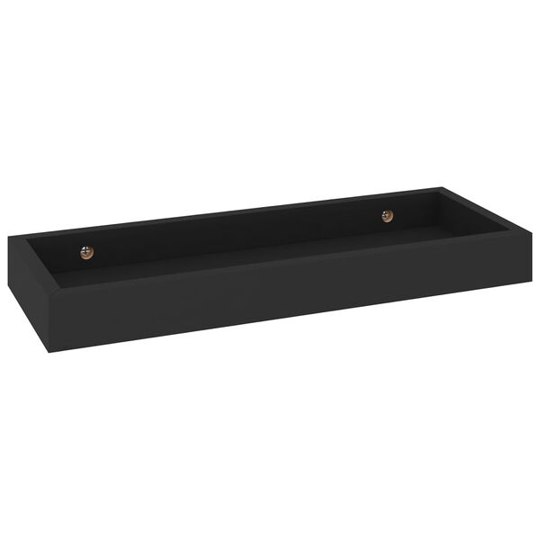 vidaXL Loggia Wall Shelves 4 pcs Black 40x15x4 cm MDF