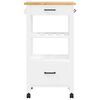 vidaXL Kitchen Trolley MONZA 48x40x88.5 cm Solid Wood Pine