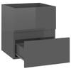 vidaXL Bathroom Furniture Set High Gloss Grey Engineered Wood