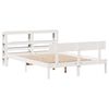 vidaXL Bed Frame without Mattress White 135x190 cm Double Solid Wood Pine