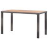 vidaXL Garden Table Anthracite and Brown 123x60x74 cm Solid Acacia Wood