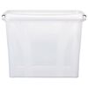 vidaXL Storage Boxes with Lids 2 pcs Transparent 55 L