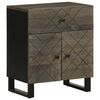 vidaXL Bedside Cabinet Black 50x33x60 cm Solid Wood Mango