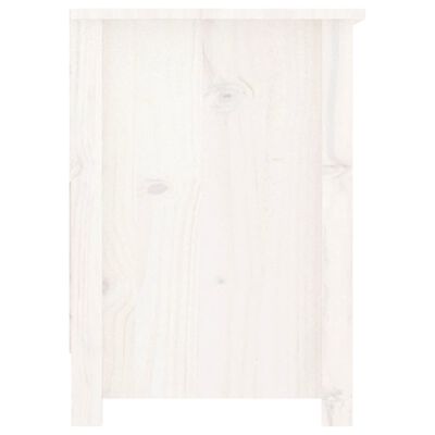 vidaXL TV Cabinet White 103x36.5x52 cm Solid Wood Pine