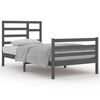 vidaXL Bed Frame without Mattress Grey Solid Wood 100x200 cm