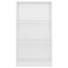 vidaXL 3-Tier Book Cabinet High Gloss White 60x24x109 cm Engineered Wood