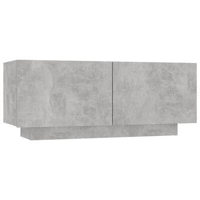 vidaXL Bedside Cabinet Concrete Grey 100x35x40 cm Engineered Wood