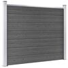 vidaXL Fence Panel Set WPC 699x146 cm Black