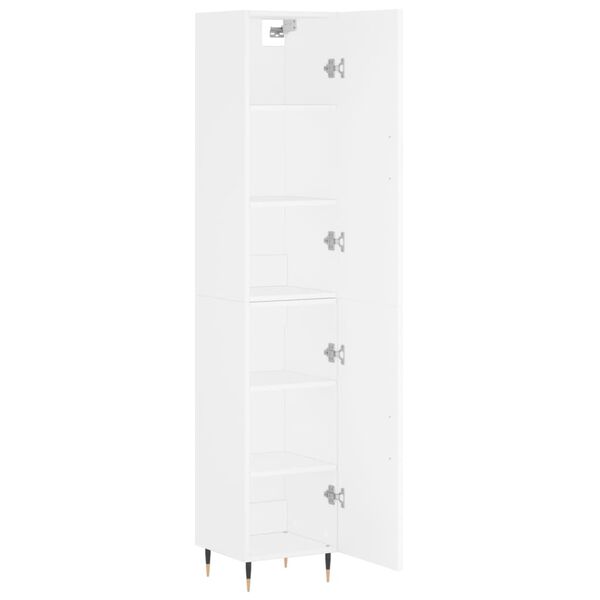 vidaXL Highboard White 34.5x34x180 cm Engineered Wood
