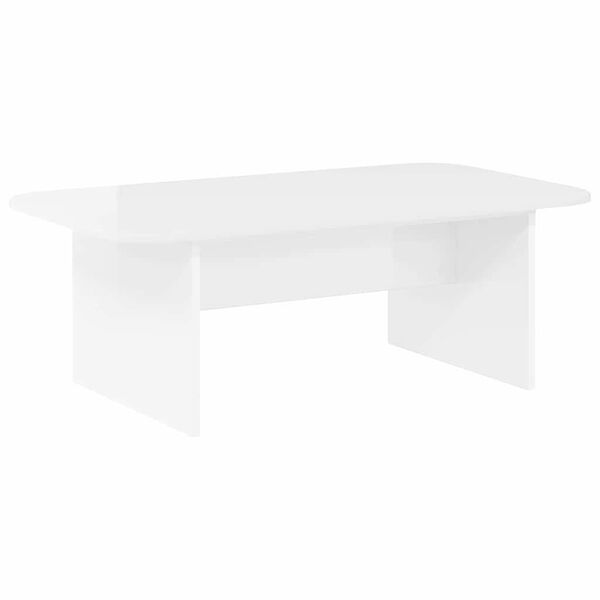 vidaXL Coffee Table High Gloss White 93 x 53 x 33 cm Engineered Wood
