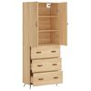 vidaXL Highboard Sonoma Oak 69.5x34x180 cm Engineered Wood