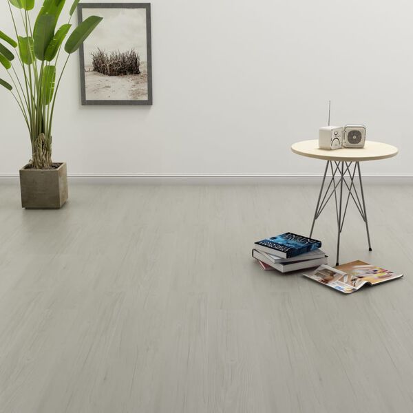 vidaXL Self-adhesive Flooring Planks 4.46 m² 3 mm PVC Light Grey