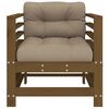 vidaXL Garden Chairs with Cushions 2 pcs Honey Brown Solid Wood Pine
