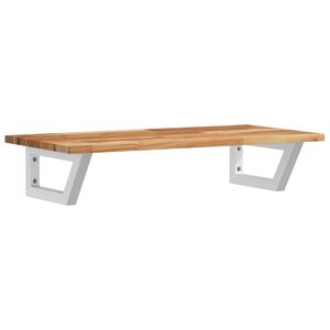 vidaXL Basin Shelf Wall Mounted Steel and Solid Wood Acacia