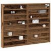 vidaXL Display Cabinet Old Wood 100 x 8.5 x 75 cm Engineered Wood