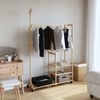 vidaXL Clothes Rack with Shelves and Wheels 100x38x175.5 cm Bamboo