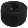 vidaXL Garden Soaker Hose Black 0.6" 50 m Rubber
