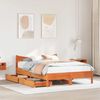 vidaXL Bed Frame with Drawers Wax Brown 120x200 cm Solid Wood Pine