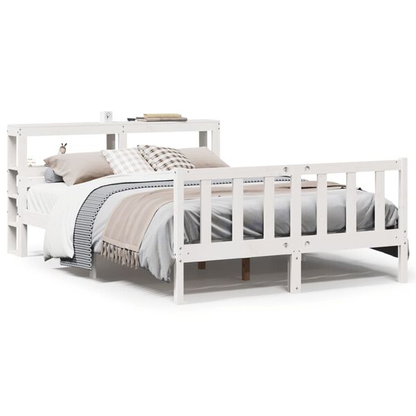 vidaXL Bed Frame without Mattress White 160x200 cm Solid Wood Pine