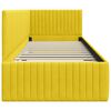 vidaXL Corner Bed Frame with Headboard Yellow 80 cm x 200 cm Velvet