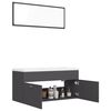 vidaXL Bathroom Furniture Set Grey Engineered Wood