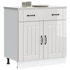vidaXL Kitchen Base Cabinet Lucca High Gloss White Engineered Wood