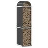 vidaXL Log Holder Anthracite 40x45x170 cm Galvanised Steel