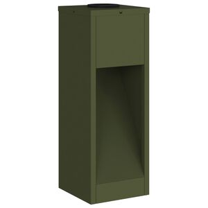 vidaXL Solar Led Pathway Light 2 pcs Olive Green Cold Rolled Steel