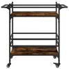 vidaXL Kitchen Trolley Smoked Oak 82x40x78.5 cm Engineered Wood
