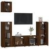 vidaXL 5 Piece TV Cabinet Set Brown Oak Engineered Wood