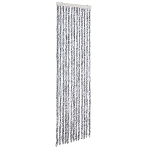 vidaXL Insect Curtain White and Grey 56x185 cm Chenille