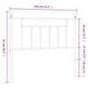 vidaXL Metal Replace Headboard White 100 cm