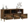 vidaXL TV Cabinet Smoked Oak 102x36x50 cm Engineered Wood