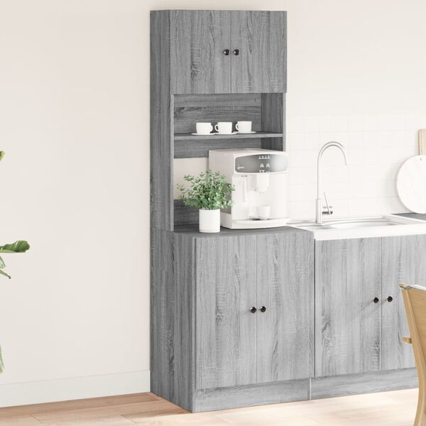 vidaXL Kitchen Cabinet Grey Sonoma 60x50x180 cm Engineered Wood