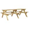 vidaXL Picnic Table with Benches 220x122x72 cm Impregnated Pinewood