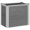 vidaXL Garden Raised Bed Grey 50 x 30 x 42 cm WPC and Aluminium