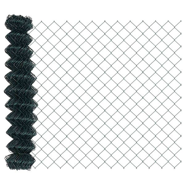 vidaXL Chain Link Fence Green 25 x 1 m Steel
