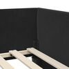 vidaXL Corner Bed Frame with Headboard Black 90 cm x 200 cm Velvet