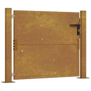 vidaXL Garden Gate 100 x 75 cm Powder-Coated Steel Black Lockable