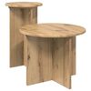 vidaXL Side Table Set 2 pcs Artisan Oak &Oslash; 45 x 35 cm Engineered Wood