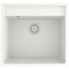 vidaXL Kitchen Sink with Overflow Hole White Granite