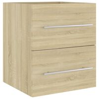 vidaXL Sink Cabinet Sonoma Oak 41x38.5x48 cm Engineered Wood